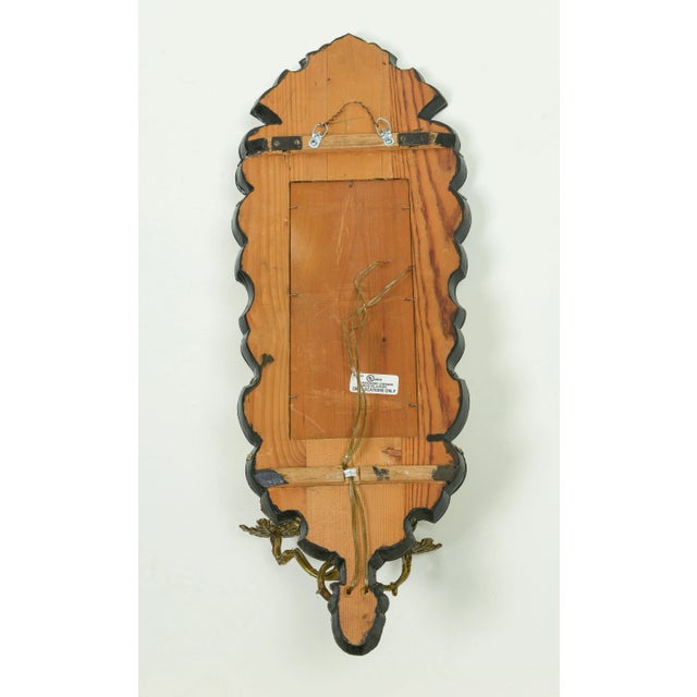 Green A Pair of Green Verre Eglomisé Mirrored Wall Sconces For Sale - Image 8 of 9