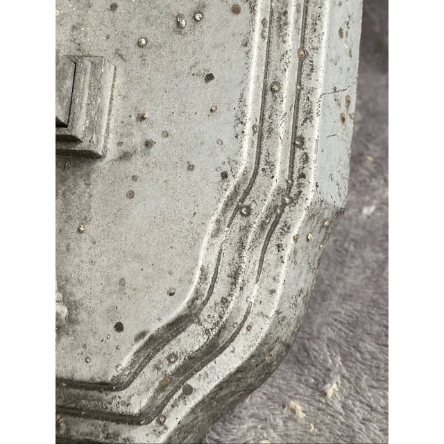 Vintage Classic Style Beveled Glass Pewter & Brass Finish Outdoor Wall Light For Sale - Image 4 of 7