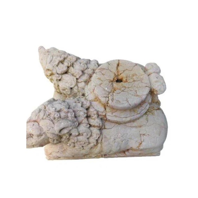 Marble Base Depicting Lions with Joined Bodies, 18th Century, Set of 2 For Sale - Image 6 of 10