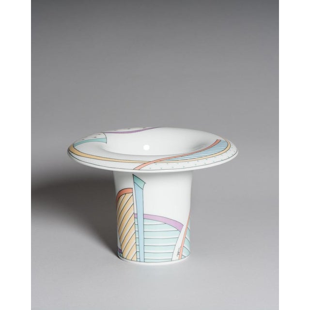 Vintage Century New Wave Porcelain Vase and Bowl Set by Tapio Wirkkala & Dorothy Hafner for Rosenthal Studio-Line, Germany, 1980s, Set of 2 For Sale - Image 6 of 18