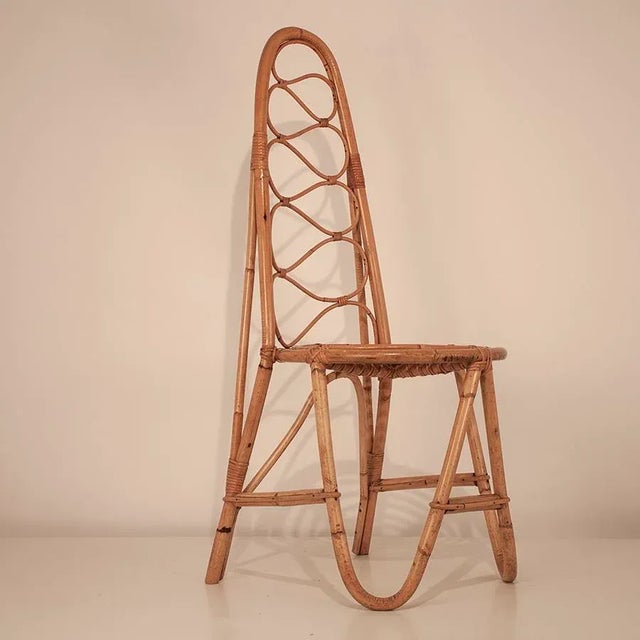 Spanish Rattan Chair, 1960s For Sale - Image 9 of 9