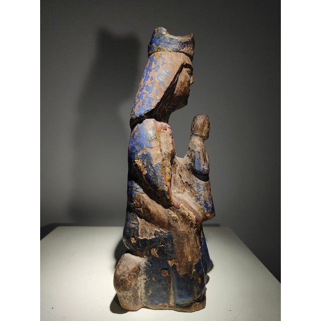 12th Century Seated Virgin with Child Sedes Sapientiae, Spain For Sale - Image 9 of 18