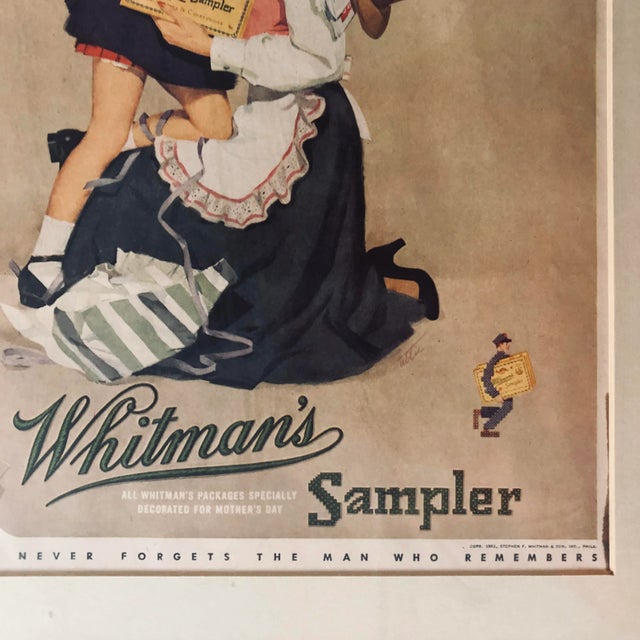 Figurative 1951 Whitman's Candy Samplers Costume Frame Mom & Child Print Advertising For Sale - Image 3 of 5