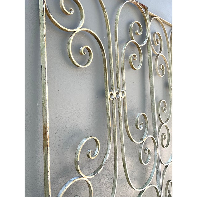 Vintage Wrought Iron Scrollwork Panels For Sale - Image 9 of 12