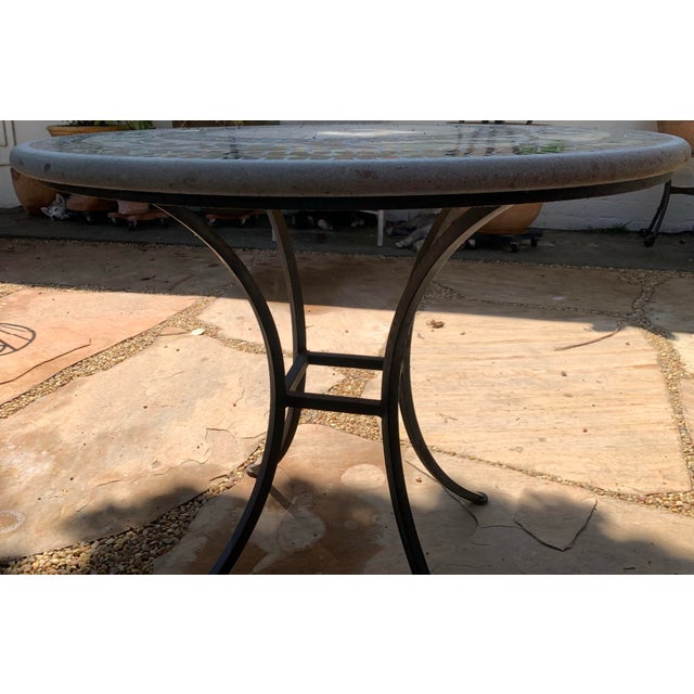 Metal Mosaic Tiled Garden Table For Sale - Image 7 of 10