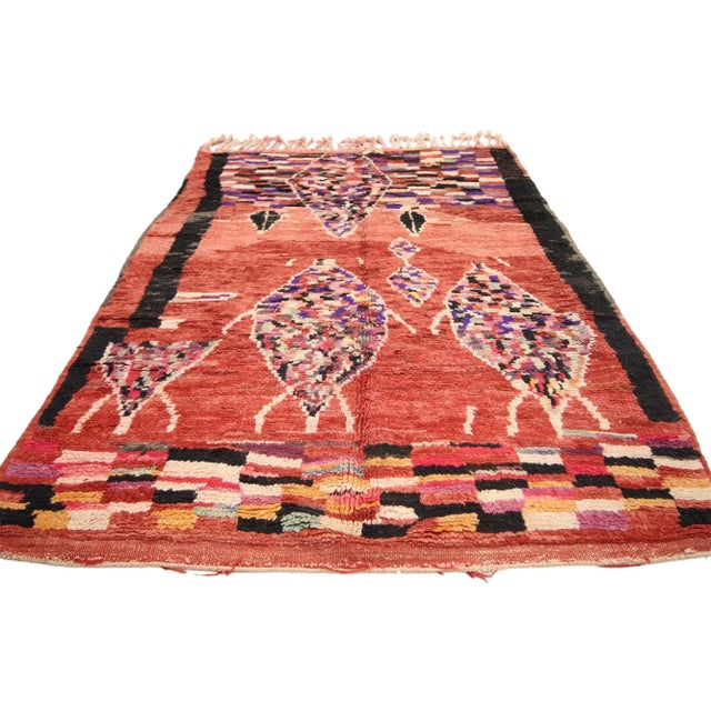 Tribal Vintage Berber Moroccan Rug - 4'00 x6'00 For Sale - Image 3 of 6