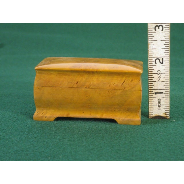 Contemporary Mid 20th Century Jewelry Box Organizer Exotic Burlwood Maple Handcrafted For Sale - Image 3 of 9