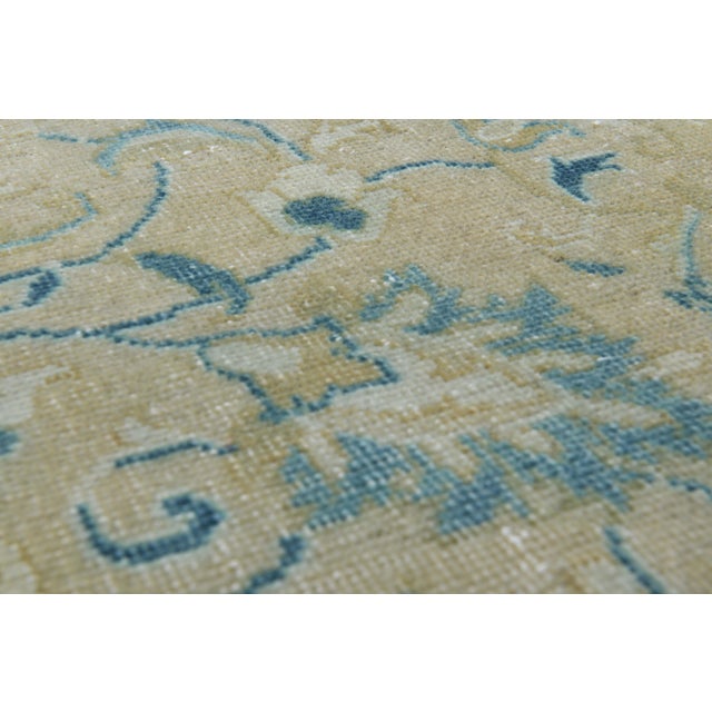 Textile 1970s Vintage Persian Handmade Wool Cotton Yellow Area Rug For Sale - Image 7 of 11