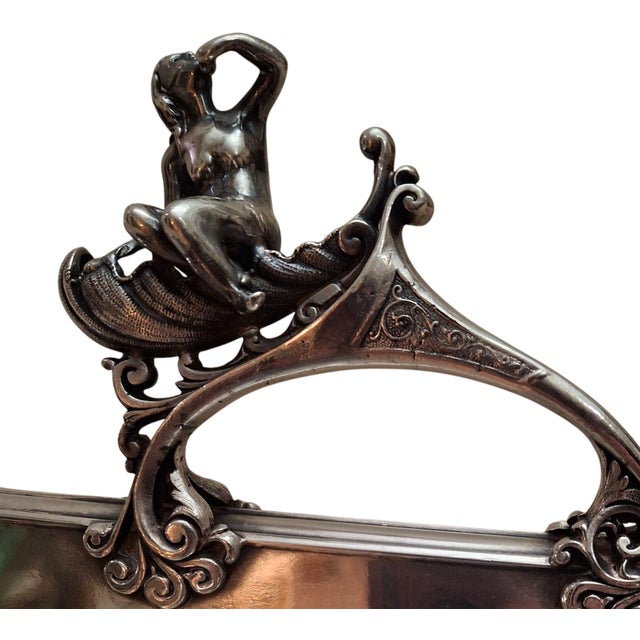C. 1890 Middletown Silverplate Serving Tray W/Figural Handles For Sale In San Francisco - Image 6 of 12