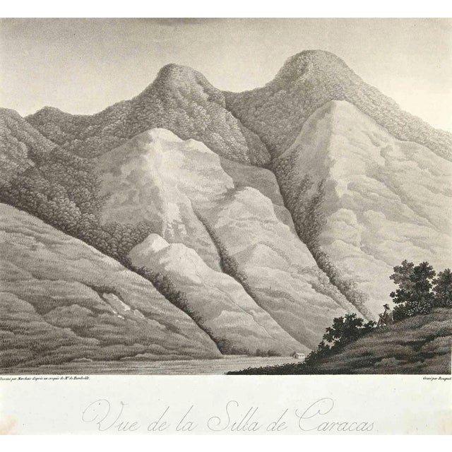 Louis Bouquet, View of the Silla Oil Caracas, Etching, 1814 For Sale
