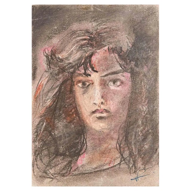 Hermann Paul, Portrait, Original Drawing, Early 20th-Century For Sale