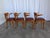 Red Vintage Bentwood Dining Chairs with Red Faux Leather in the style of Thonet Style, 1970s, Set of 4 For Sale - Image 8 of 15