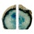 1960s Vintage Boho Chic Hollywood Regency Turquoise Agate Geode Bookends - A Pair For Sale