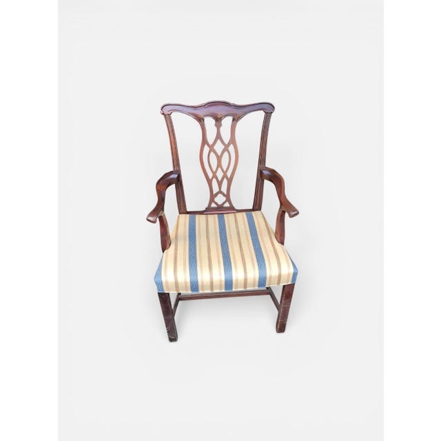 1990s Hickory Chair Co Set of 4 Dining Room Chairs Mahogany For Sale - Image 4 of 5