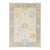 Contemporary Pastel Oushak Style Hand-Knotted Wool Rug – Soft Neutral & Blue For Sale