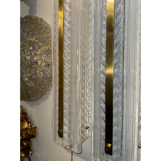 Early 21st Century Murano Glass and Brass Sconces For Sale - Image 5 of 6