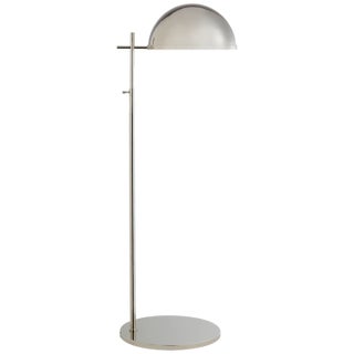 Kelly Wearstler for Visual Comfort Signature Dulcet Medium Pharmacy Floor Lamp in Polished Nickel with Polished Nickel Shade For Sale