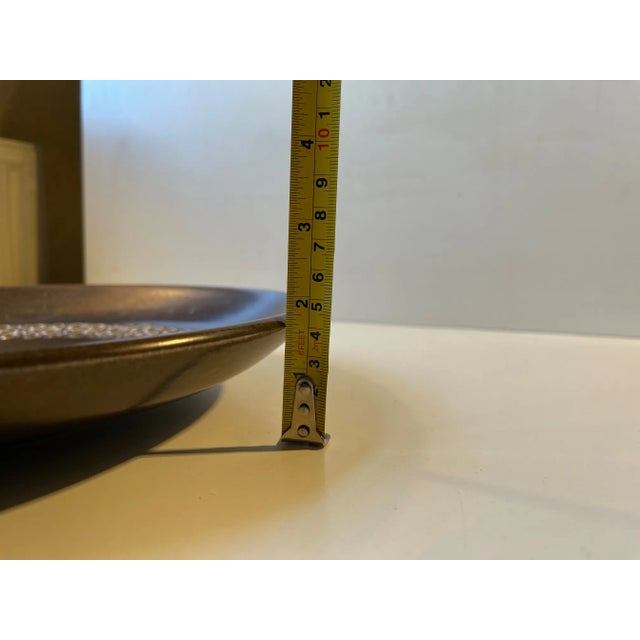 Moon Surface Glazed Centerpiece Bowl by Frederik Ravnild, 1960s For Sale - Image 9 of 10