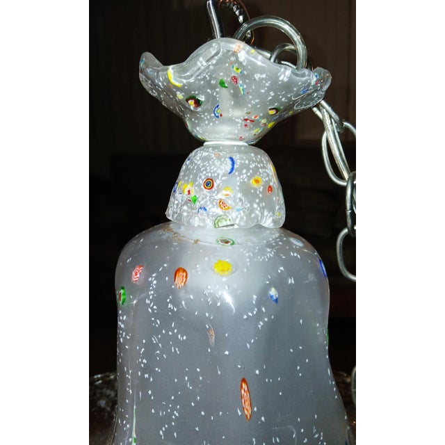 Metal Murano Millefiori Pendant Light From Sylcom, 1970s For Sale - Image 7 of 11