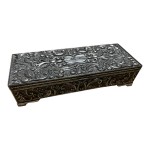 Godinger Silver Plate Repousse Jewelry Box