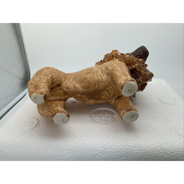 Signed Tom & Judy Touchstone Turkey Mountain Pottery Lion Sculpture – Georgia Folk Art, 8” For Sale - Image 6 of 6
