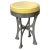 Italian Round Stool in Yellow Leather and Aluminium, 1940s For Sale - Image 13 of 13