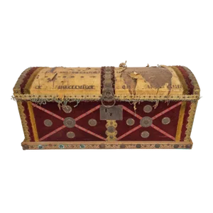 18th Century or Earlier Renaissance Style Italian or Spanish Velvet Chest Trunk