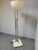 Large floor lamp in white lacquered iron, from the 1980s Chips and normal wear Total height 190cm 60 x 45cm Up to 250V...