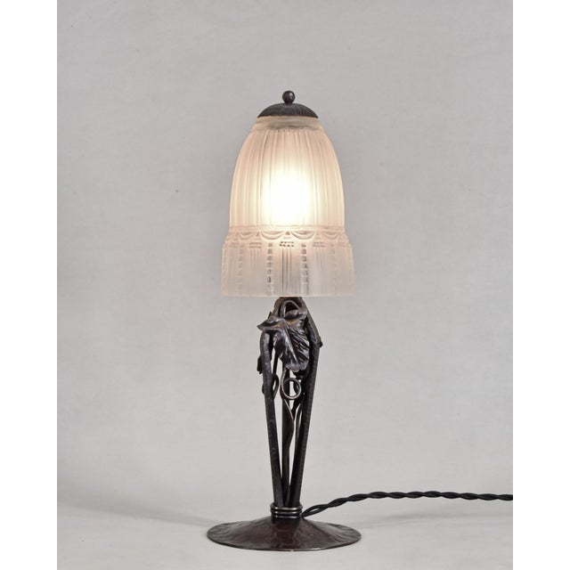 Art Deco French Art Deco Table Lamp by L. Varro & Muller Freres - 1920s France For Sale - Image 3 of 10