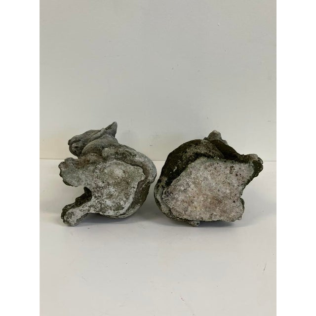 Sculpture Materials 1960s Concrete Lion Cub Garden Statues - Set of 2 For Sale - Image 7 of 8