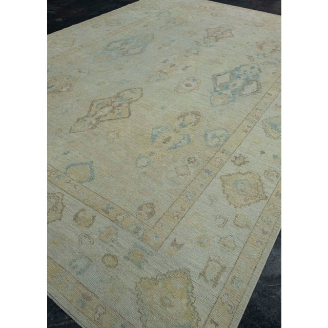 Turkish Turkish Oushak Rug 10' x 14'1" #18643 For Sale - Image 3 of 8