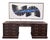 Henkel Harris Mahogany Double Pedestal Executive Desk For Sale