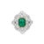 Modern Natural Zambian Emerald Ring, 2.54ct, 3.77ct Diamonds, 18k Gold For Sale - Image 3 of 8