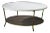 Transitional Carnegie Round Cocktail Table, Brown For Sale