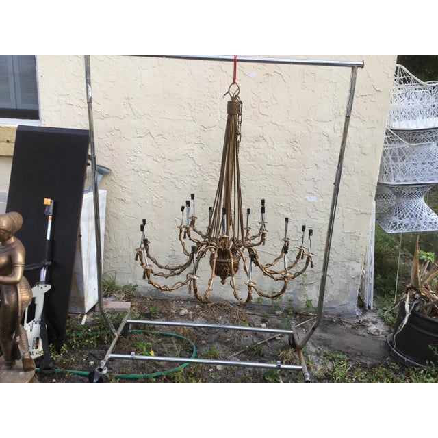 Metal 1960s 18 Light Chandelier For Sale - Image 7 of 11
