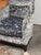 Blue Bespoke Wingback Lounge Armchair For Sale - Image 8 of 12