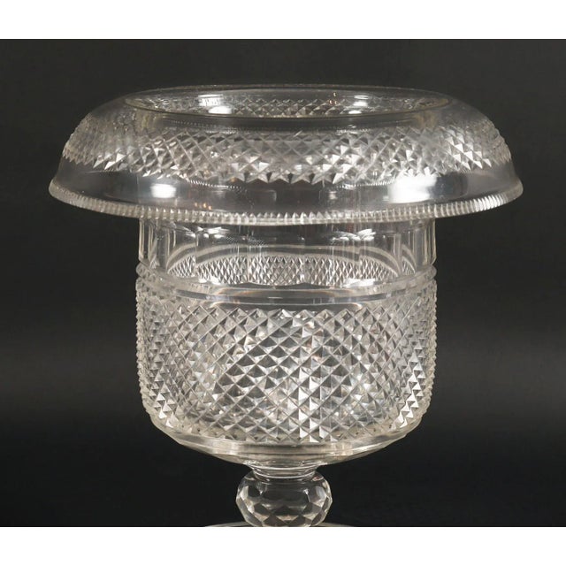 Antique 19th Century English Regency Cut Crystal Wine Champagne Cooler For Sale - Image 4 of 10
