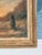 Vintage oil painting on board featuring a rural landscape scene at sunset. The painting is set in a wood frame The work is...