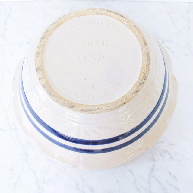 Ext LRG 1930's Stoneware Robinson Ransbottom Pottery Co. Mixing Bowl For Sale In Los Angeles - Image 6 of 6