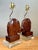 Mid-Century Modern Vintage Carved Wood Horse Lamps on Lucite Base - A Pair For Sale - Image 3 of 17
