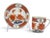 Imari Butterfly & Flower Gold Porcelain Demitasse Cup & Saucer Set of 2 For Sale - Image 10 of 11