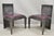 Vintage Postmodern Art Deco Purple and Gray Lacquer Game Chairs - a Pair. Item features a faux concrete painted finish,...