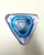 Blue Large Triangular Blue Murano Glass Trinket Bowl, Italy, 1970s For Sale - Image 8 of 9