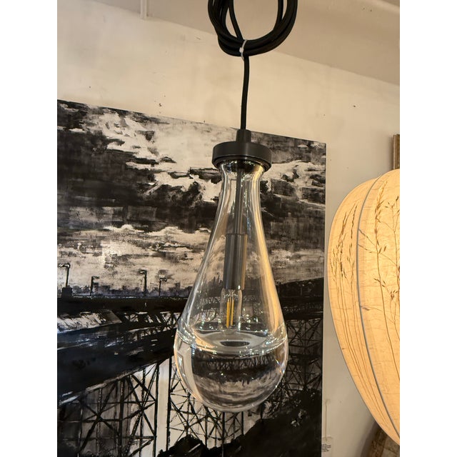 Glass Alison Berger for Restoration Hardware Rain Pendant For Sale - Image 7 of 12