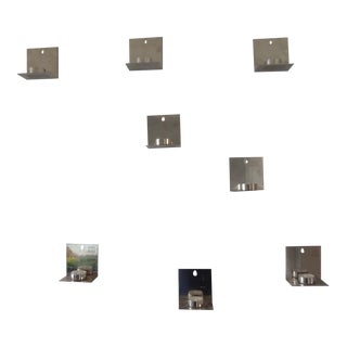 West Elm Polished Chrome Wall Tea Lights - Set of 8 For Sale