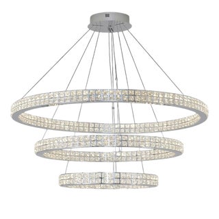 Collection Cerchi Di Luce Chandelier in Metal and Crystal by Jago For Sale