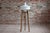 Cream Space Age Floor Lamp with White Glass Lampshade and Wooden Tripod Base, Czechoslovakia, 1960s For Sale - Image 8 of 8