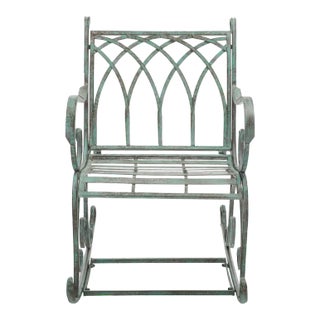 Medrano Rocking Chair - Antique Dark Green For Sale
