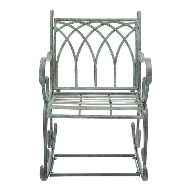 Medrano Rocking Chair - Antique Dark Green For Sale