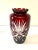Late 20th Century Vintage Hand Cut Red Crystal Vase From Europe For Sale - Image 5 of 5
